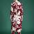 Maroon printed viscose rayon kurta trouser set