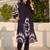 Blue printed cotton kurta trouser set
