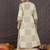 Beige printed cotton kurta trouser set