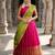 South Indian Style Semi-Stitched Half Saree with Blouse and Dupatta