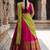 South Indian Style Semi-Stitched Half Saree with Blouse and Dupatta