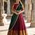 South Indian Style Semi-Stitched Half Saree with Blouse and Dupatta