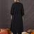 Black embroidered viscose rayon kurta trouser set