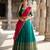South Indian Style Semi-Stitched Half Saree with Blouse and Dupatta