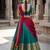 South Indian Style Semi-Stitched Half Saree with Blouse and Dupatta
