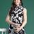 Black printed cotton kurta trouser set