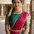South Indian Style Semi-Stitched Half Saree with Blouse and Dupatta