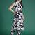 Black printed cotton kurta trouser set