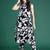 Black printed cotton kurta trouser set