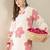 White printed cotton kurta trouser set