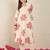 White printed cotton kurta trouser set