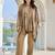 Grey printed viscose rayon kurta trouser set