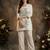 White embroidered cotton kurta trouser set