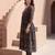 Black printed cotton kurta trouser set