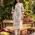 White embroidered cotton kurta trouser set