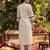 White embroidered cotton kurta trouser set