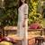 White embroidered cotton kurta trouser set