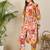 Multicolor printed cotton kurta trouser set