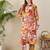 Multicolor printed cotton kurta trouser set