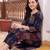Blue printed cotton kurta trouser set