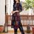 Blue printed cotton kurta trouser set