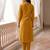 Yellow printed cotton kurta trouser set