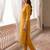 Yellow printed cotton kurta trouser set