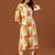 White printed cotton kurta trouser set