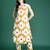 Mustard printed cotton kurta trouser set