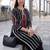 Black printed cotton kurta trouser set