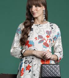 Multicolor printed viscose rayon kurta trouser set