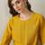 Mustard embroidered cotton kurta trouser set