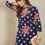 Blue printed cotton kurta trouser set
