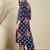 Blue printed cotton kurta trouser set