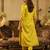 Yellow embroidered silk kurta trouser set