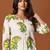 White printed cotton kurta trouser set