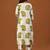 White printed cotton kurta trouser set