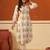 Beige printed cotton kurta trouser set