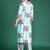 Blue printed cotton kurta trouser set