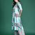 Blue printed cotton kurta trouser set