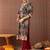 Black printed cotton kurta trouser set