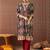 Black printed cotton kurta trouser set