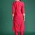 Pink embroidered silk kurta trouser set