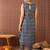 Blue printed cotton kurta trouser set