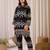 Black embroidered viscose rayon kurta trouser set