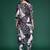 Black printed cotton kurta trouser set