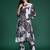 Black printed cotton kurta trouser set