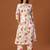 White printed cotton kurta trouser set