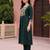 Green embroidered cotton kurta trouser set