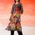 Black printed cotton kurta trouser set
